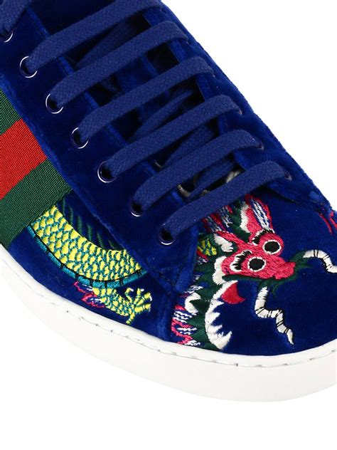 gucci blue dragon shoes